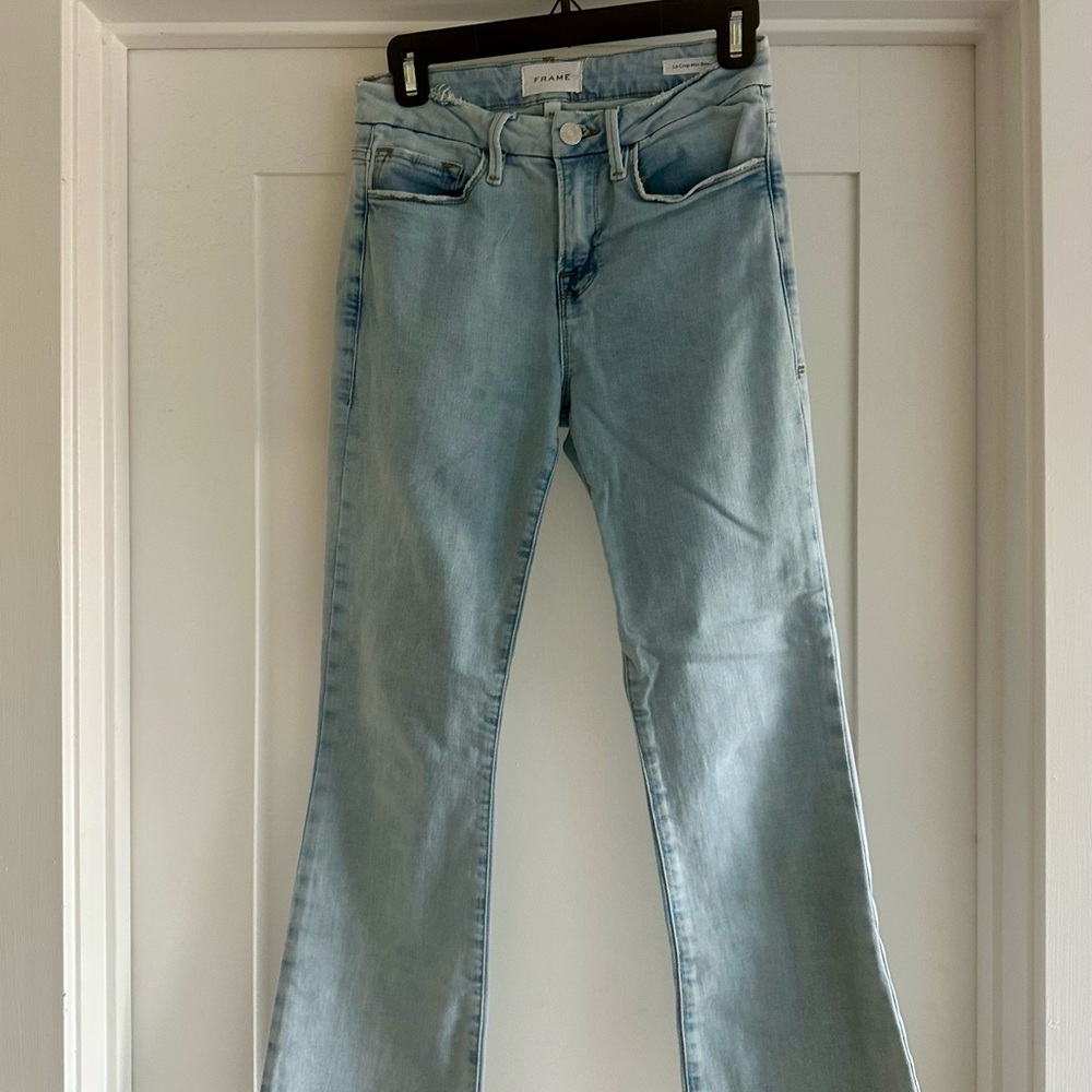 Frame Denim Sky Blue Flare Jeans